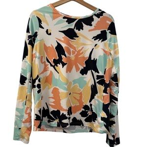 Hang Ten Womens Colorful Long Sleeve UV Protection Sun Shirt, Size L, Zip Pocket